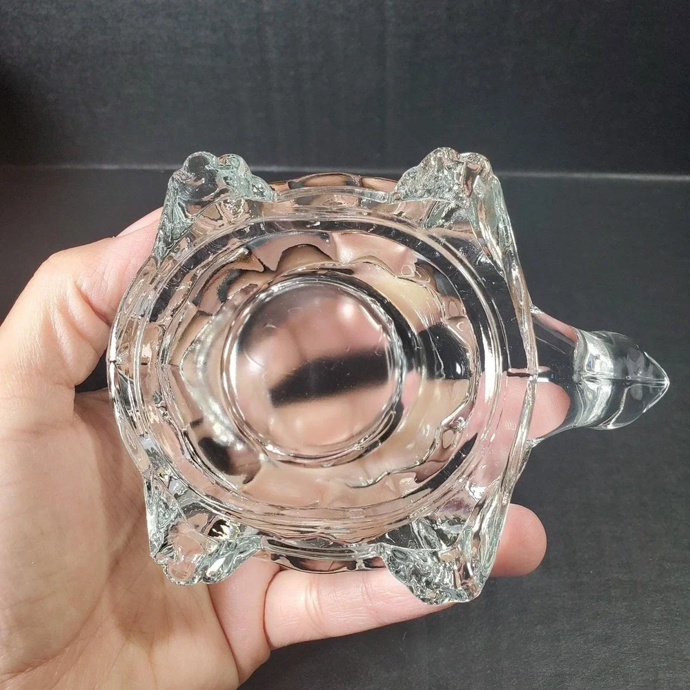 Vintage Indiana Glass Turtle Crystal Clear Votive Candle‎ Holder Transparent
